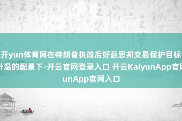 开yun体育网在特朗普执政后好意思邦交易保护目标再次升温的配景下-开云官网登录入口 开云KaiyunApp官网入口