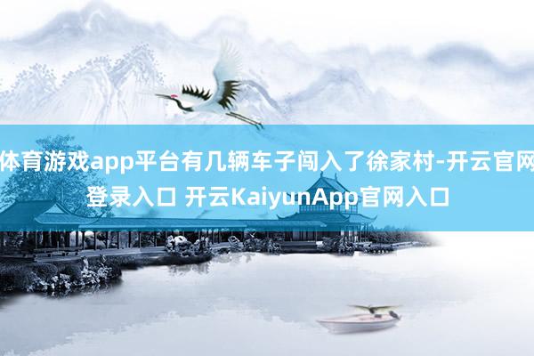 体育游戏app平台有几辆车子闯入了徐家村-开云官网登录入口 开云KaiyunApp官网入口