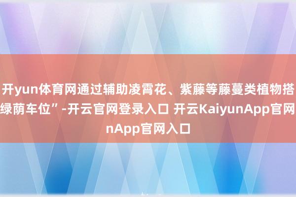 开yun体育网通过辅助凌霄花、紫藤等藤蔓类植物搭建“绿荫车位”-开云官网登录入口 开云KaiyunApp官网入口